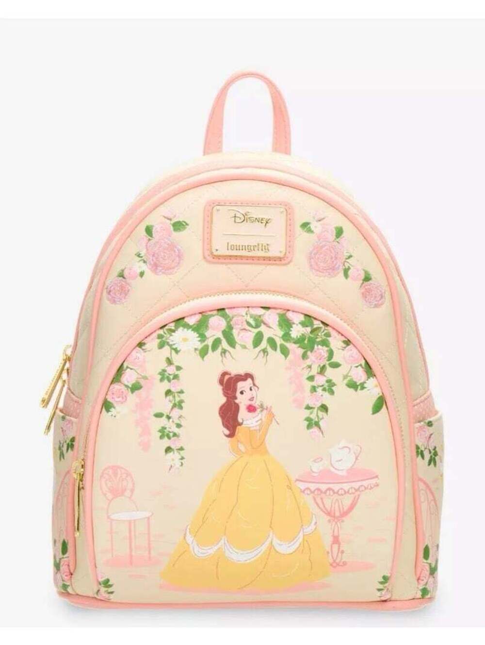 Loungefly Disney Beauty and The Beast Quilted Belle Mini Backpack